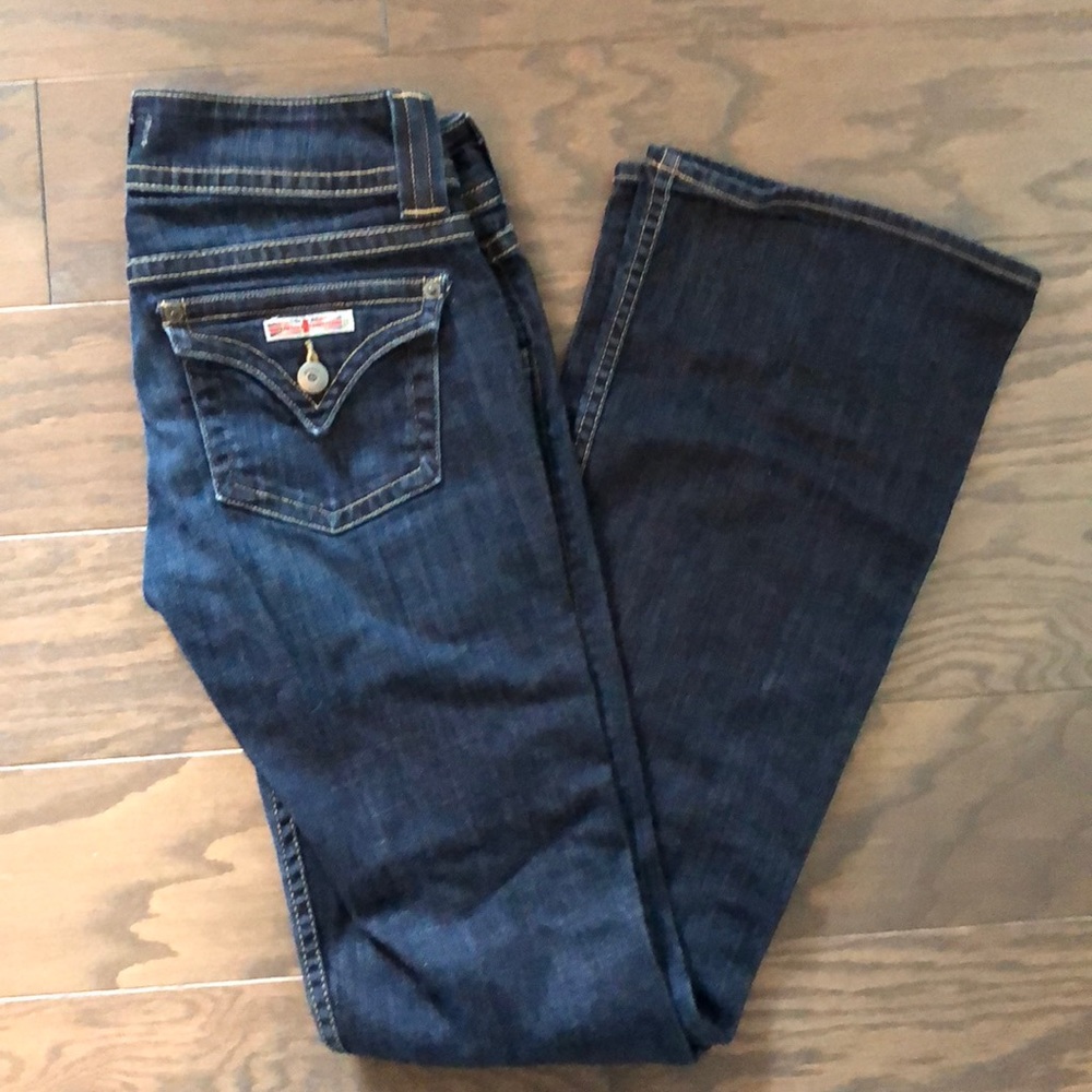 Hudson Jeans Dark Indigo Flare Wide Leg Jeans